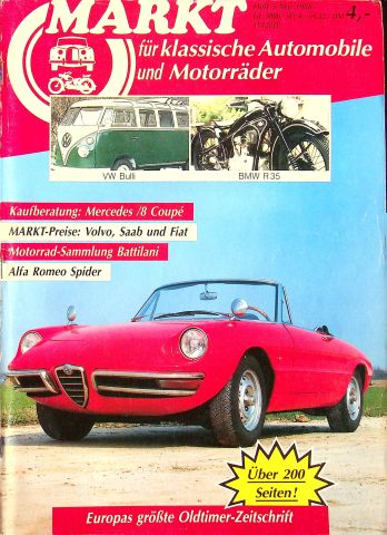 Deckblatt Oldtimer Markt (05/1988)